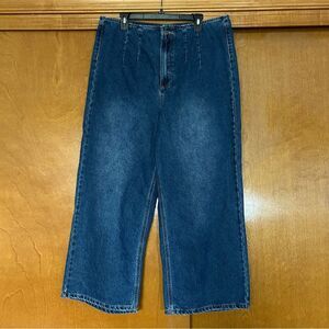 Kaffe Clothing KAhera Wide Leg Dark Wash High Rise Jeans
